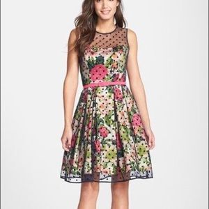 Eliza J polka dot floral dress